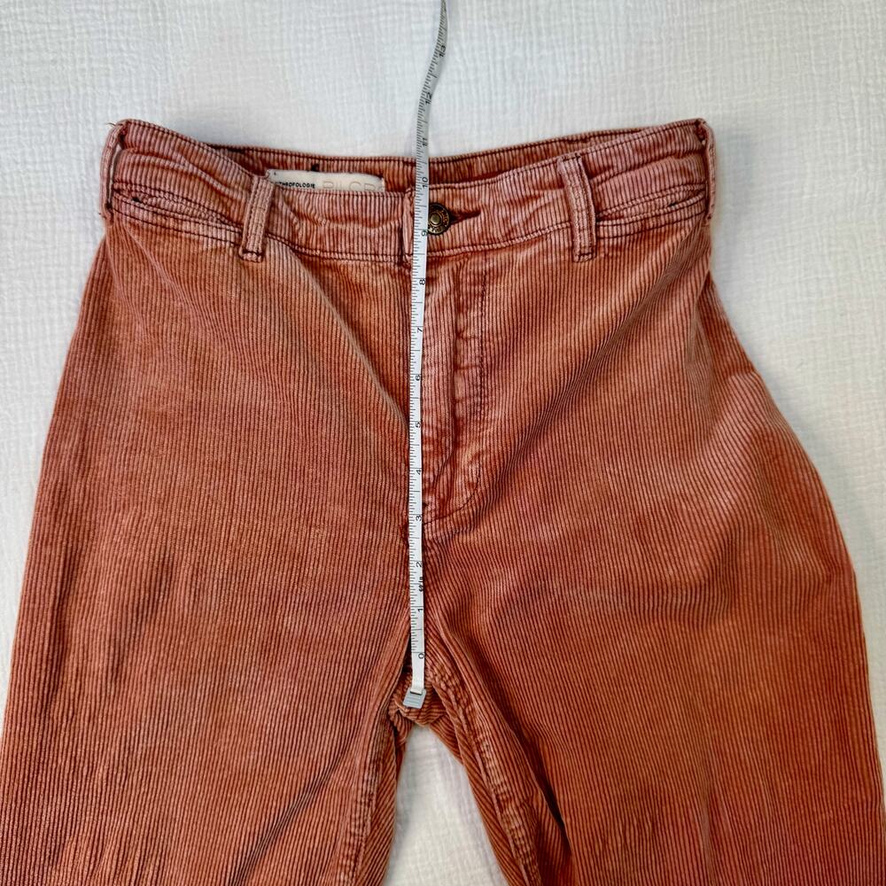 Pilcro Corduroy High Rise Cropped Wide Leg Pants Dusty Rose Orange Women’s 24 - Picture 6 of 15